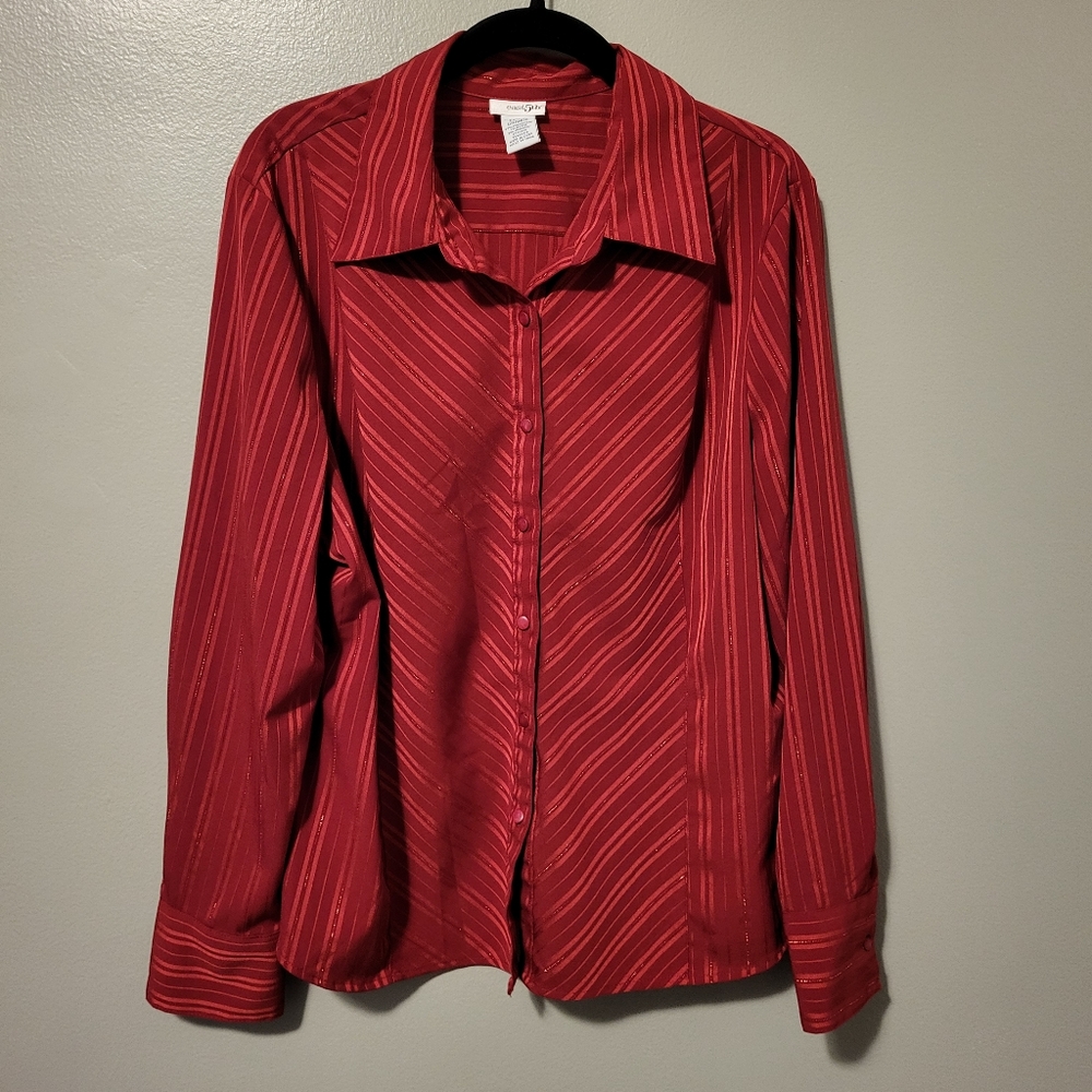 Size XL East 5th Burnt Red Long-Sleeve Button Down Shirt
